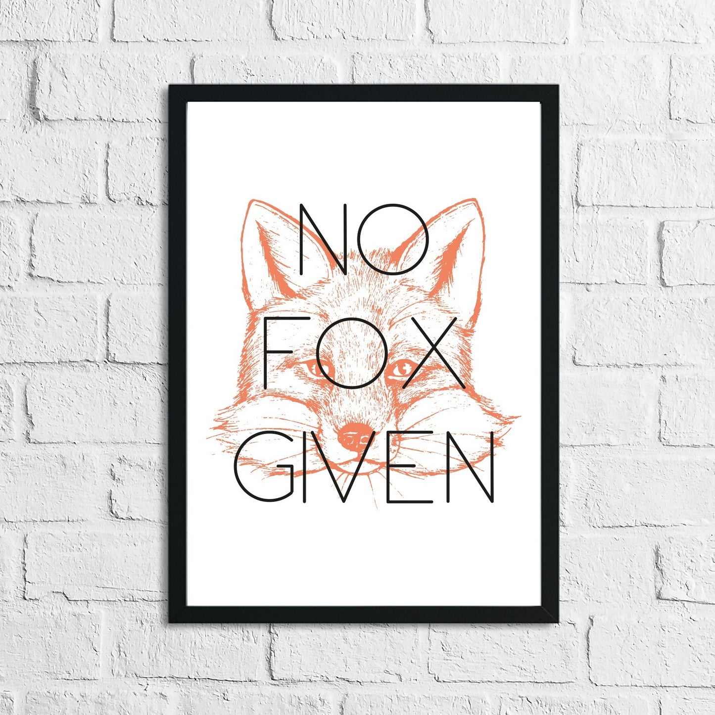 No Fox Given Humorous Funny Home Wall Decor Print-0